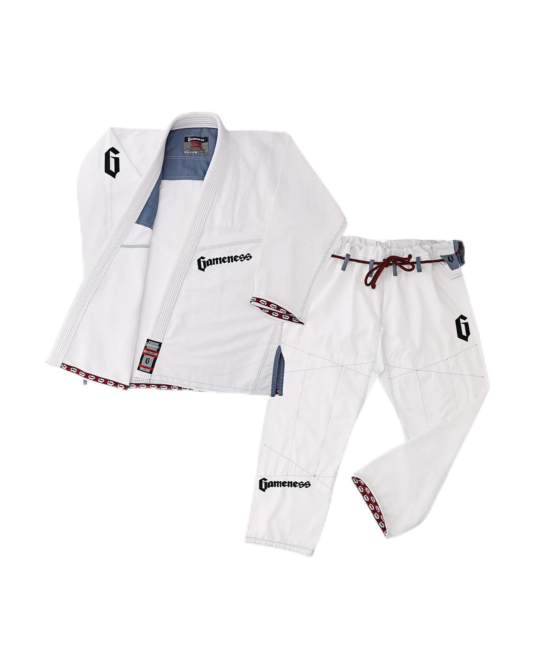 Gameness Male Jiu Jitsu Pearl Gi 2.0 | BJJ Gi White A1