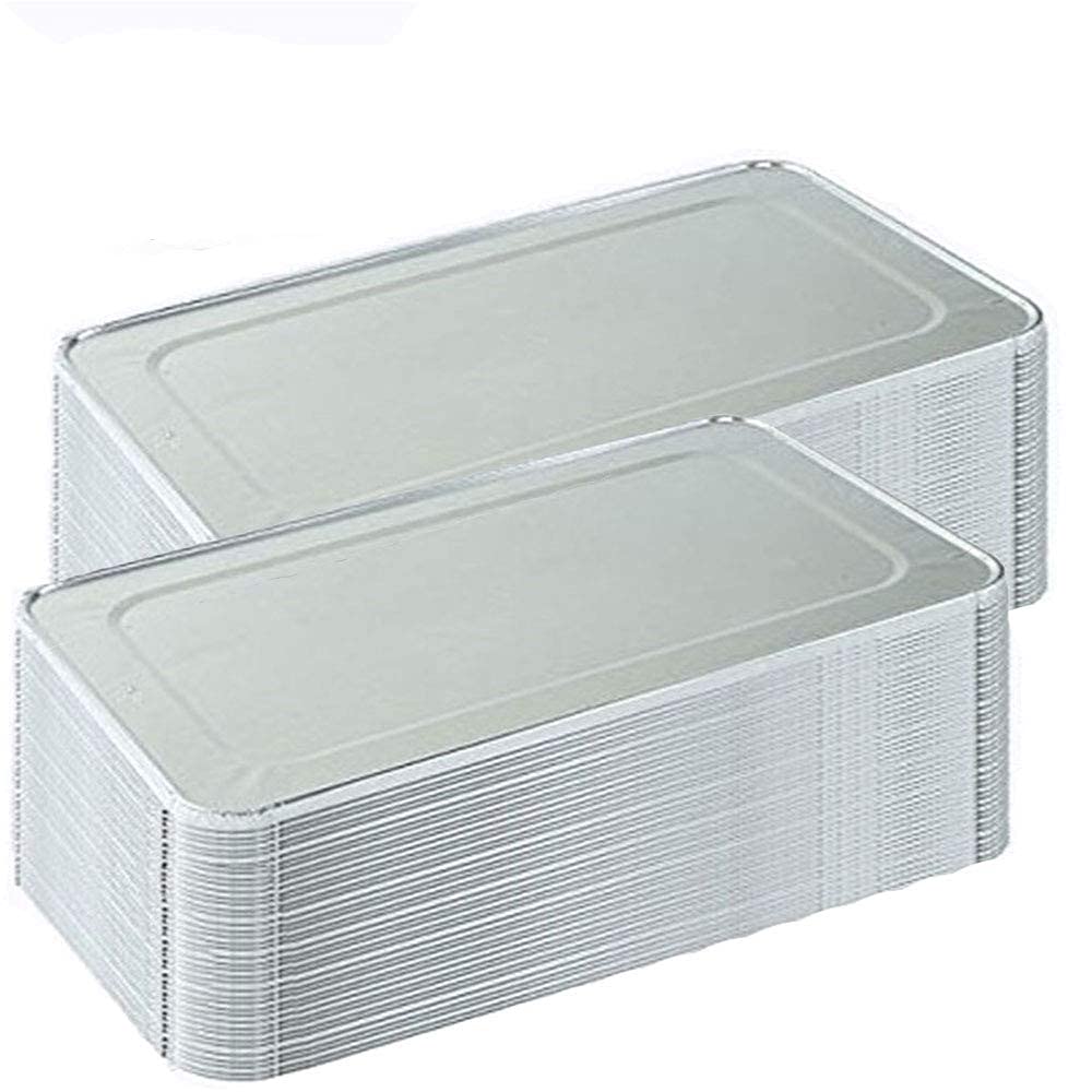 Tiger Chef Full Size Steam Table Aluminum Foil Lids for Pans 21.25 x 13.25 x .38 inches 100-Pack