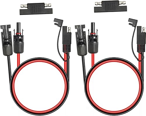 Miniatura 9 de MOOKEERF Cable adaptador de panel solar a SAE de 6 pies - Cable de extensión de conector SAE de 10 AWG para panel solar de caravana de caravana con
