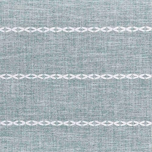 Zeemart Farmhouse Table Runner, Rustic Table Runners 60 Inches Long, Linen Boho Table Runner, Braided Striped Blue Table Runner For Dining Party Holiday, 15X60 Inches, Braided Dusty Blue #TOP5