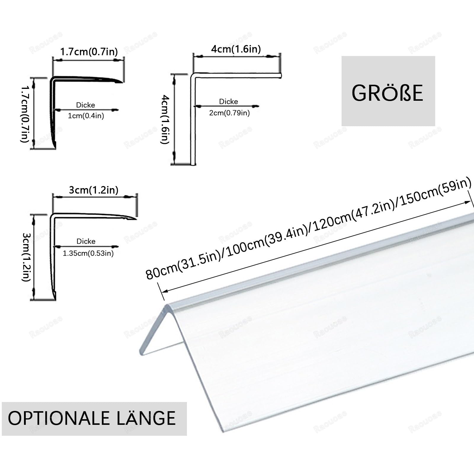 Pack De 3 Protectores De Esquinas Transparentes, Esquineras Autoadhesivas De Plástico, Protectores Para Esquinas De Pared, Reparador De Bordes, Protección Infantil Y Decoración Del Hogar(L:39.
