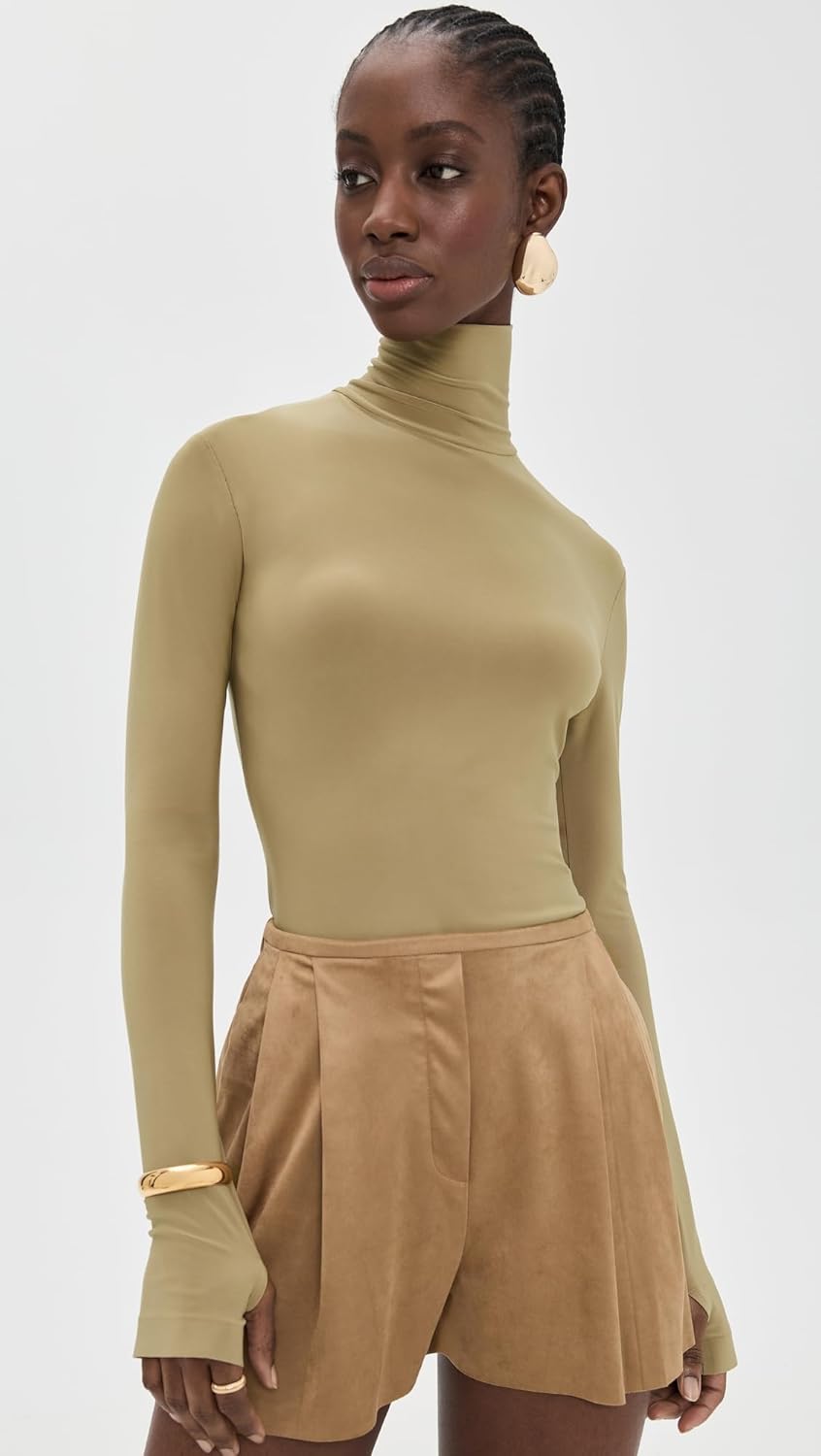 Norma Kamali Women's Slim Fit Long Sleeve Turtle Top - Image 2