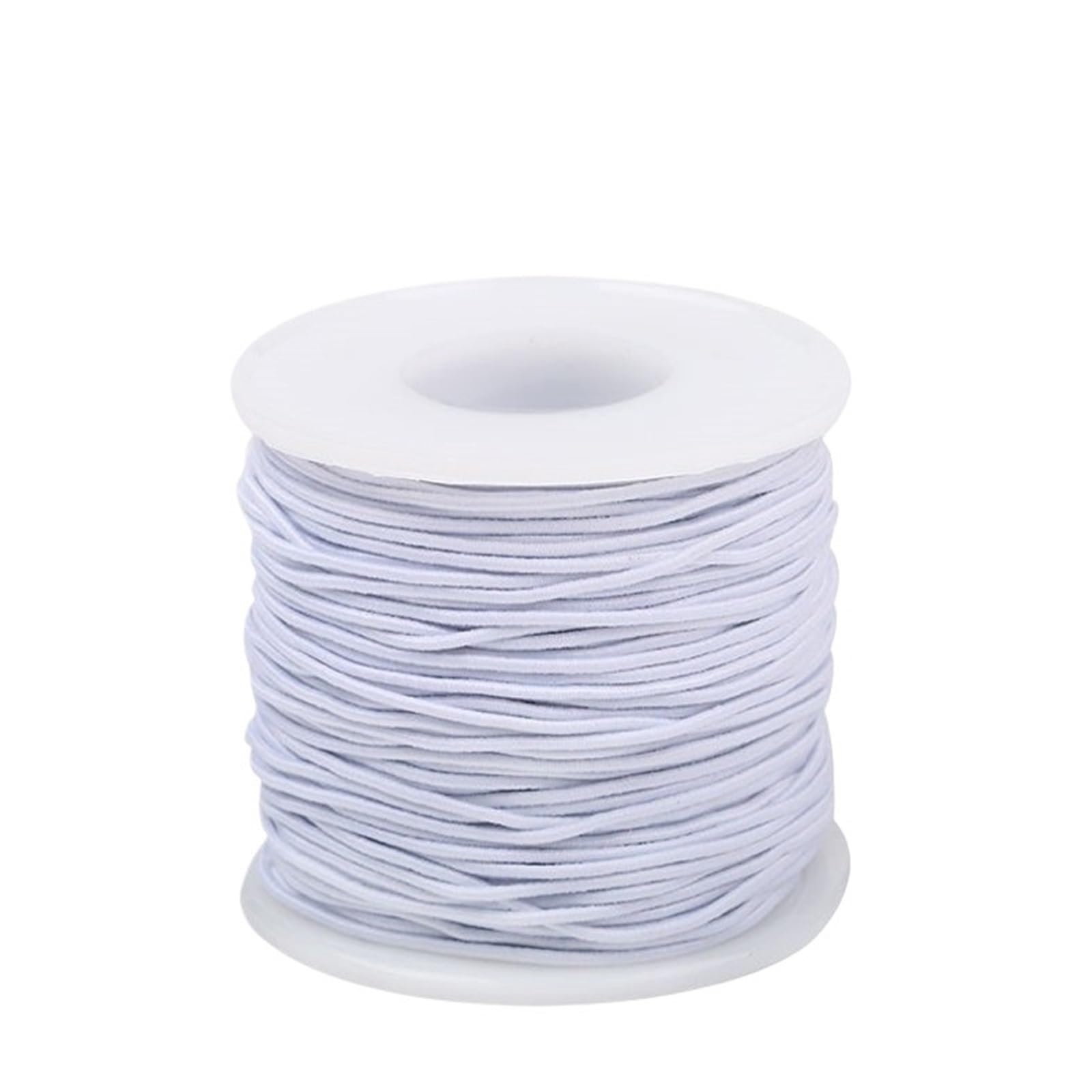 Elastic String for Bracelets 10Roll Cord for 1mm Stretch Crafting Threads for Jewelry Making DIY Crafts Supplies 50Meters/Roll Sewing Necklace Beading(White)