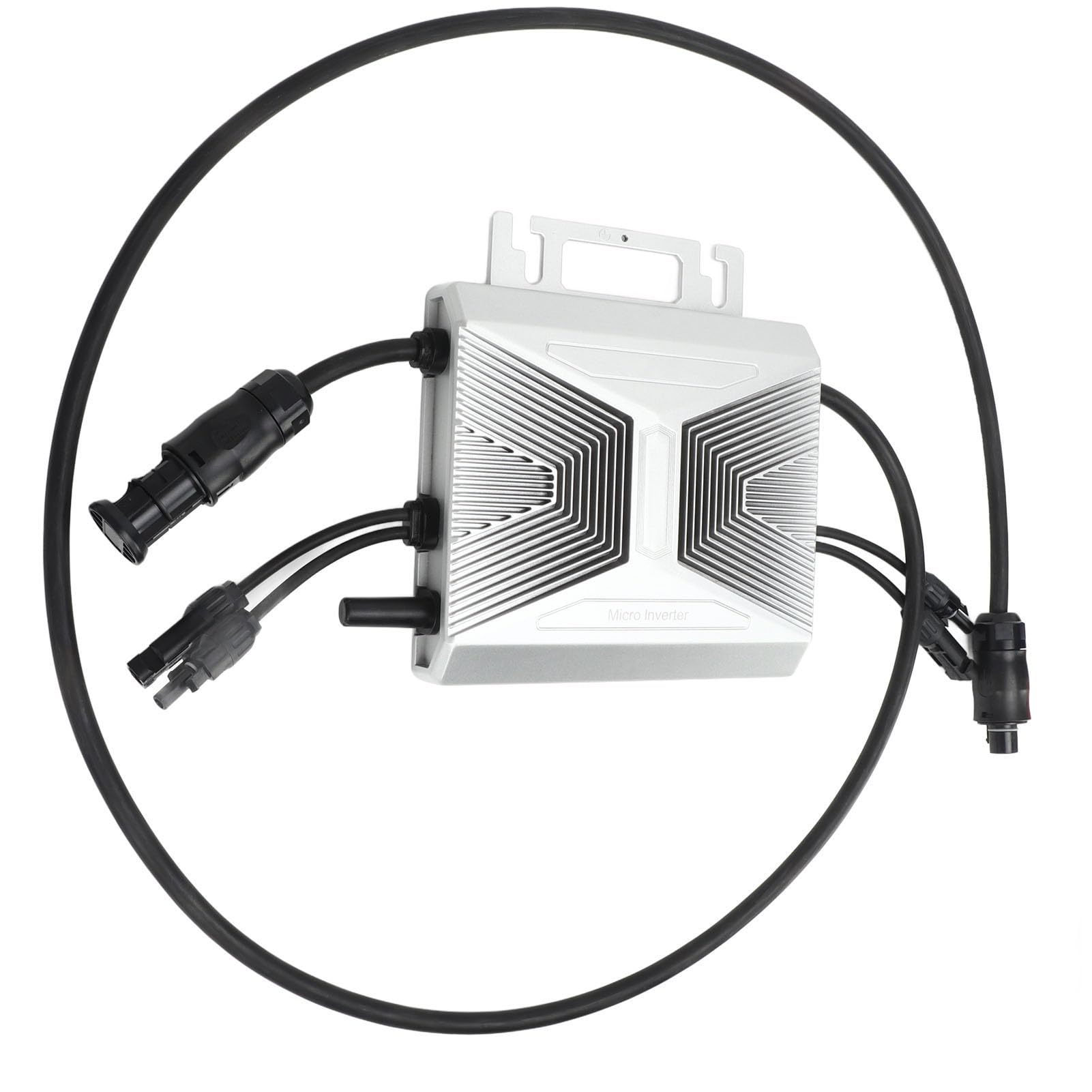 Hyuduo Mikro-Wechselrichter, Aluminiumlegierung, Solar-Grid-Tie-Wechselrichter, 600 W, 230 V, WiFi-Fernbedienung, IP67 Wasserdicht, Dual-Eingang für PV-Stromerzeugung, Heim-Solarnutzer auf Dem Dach