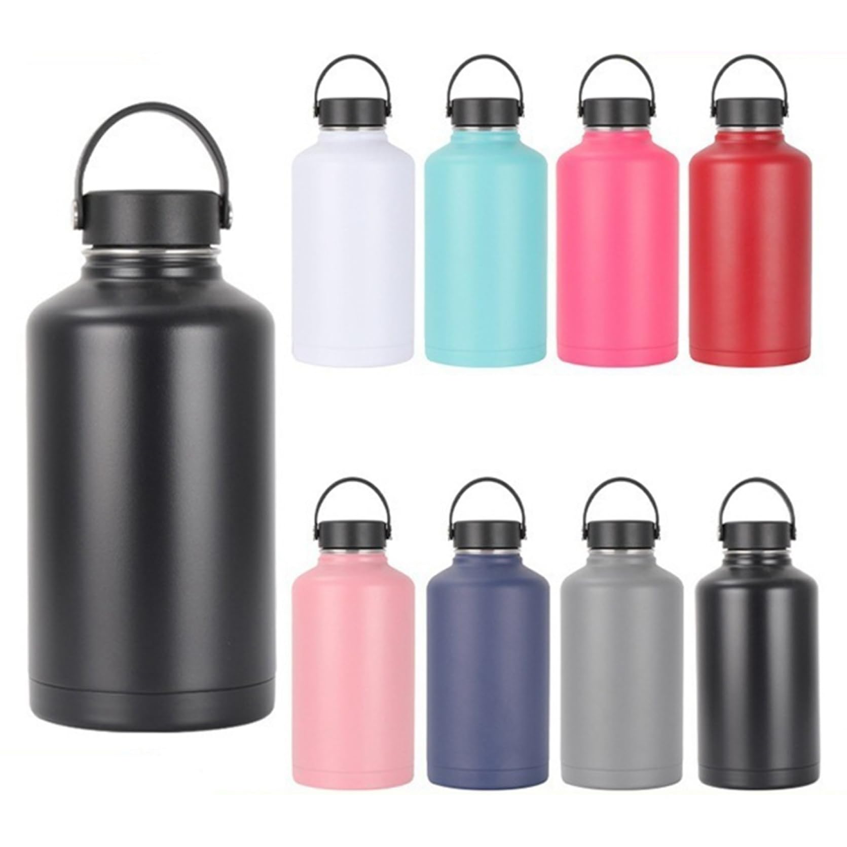 【訳あり】SHINE ステンレス製携帯用魔法瓶　64oz Amazon | 魔法瓶 水筒 64oz 保温 保冷 軽量 真空断熱 ステンレスボトル