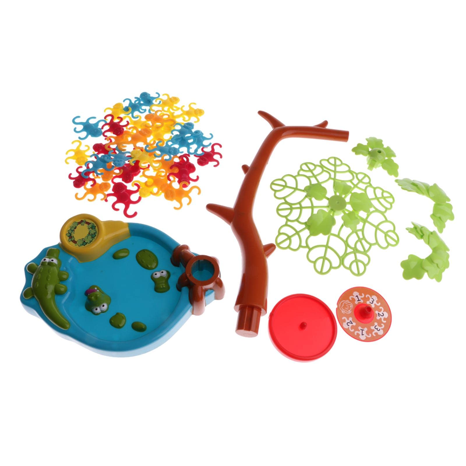 Affen Gleichgewichtsspiel Tischspiel Gesellschaftsspiel Lernspiel mit Material Stabiler Magnetischer Wipfel Drehzeiger Spielregeln Entha, 1 Packung