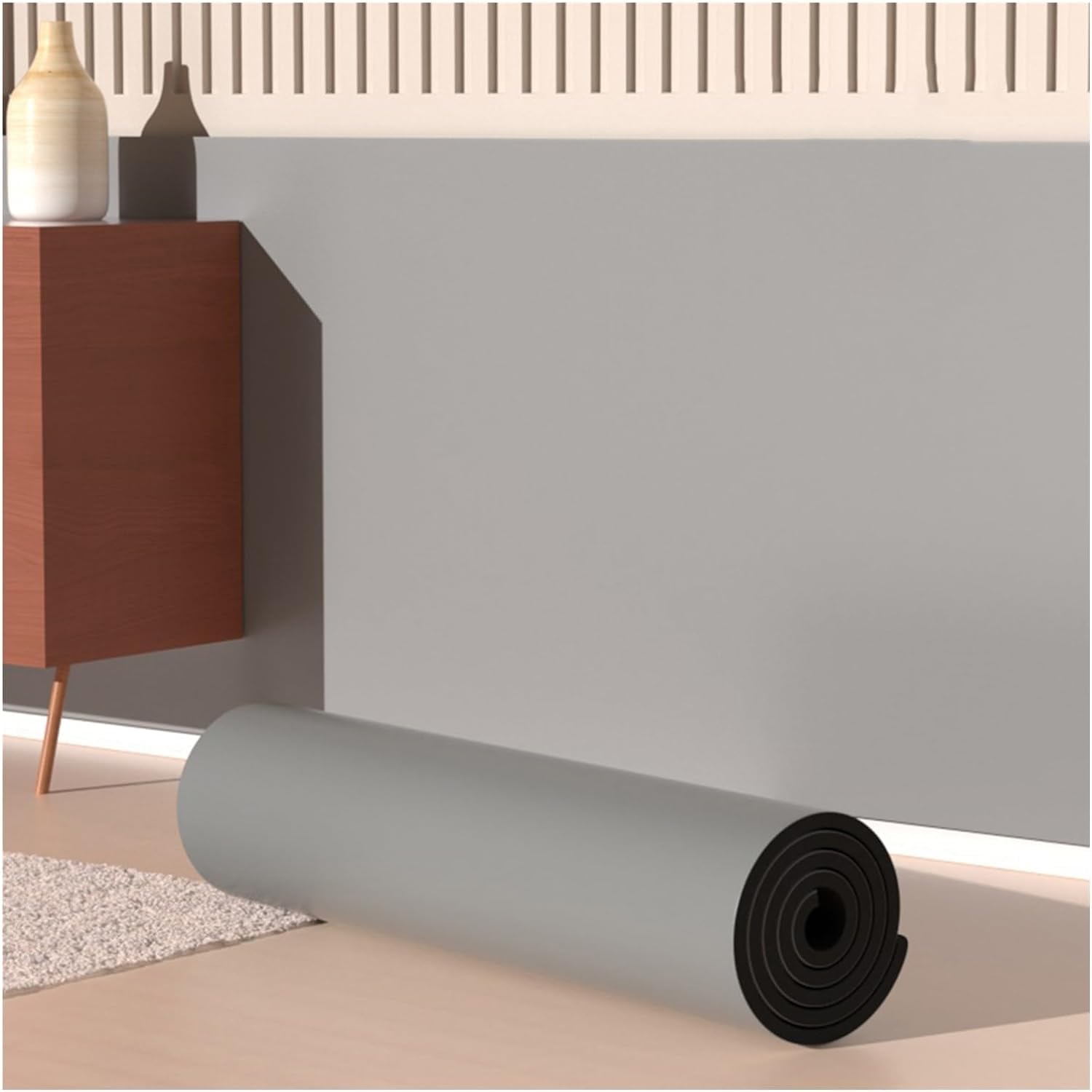 Protector de aparcamiento de 1 cm de grosor, protector de pared de garaje impermeable, almohadillas de pared de espuma de goma autoadhesiva, protectores de esquina para garaje (gris, 1 m)