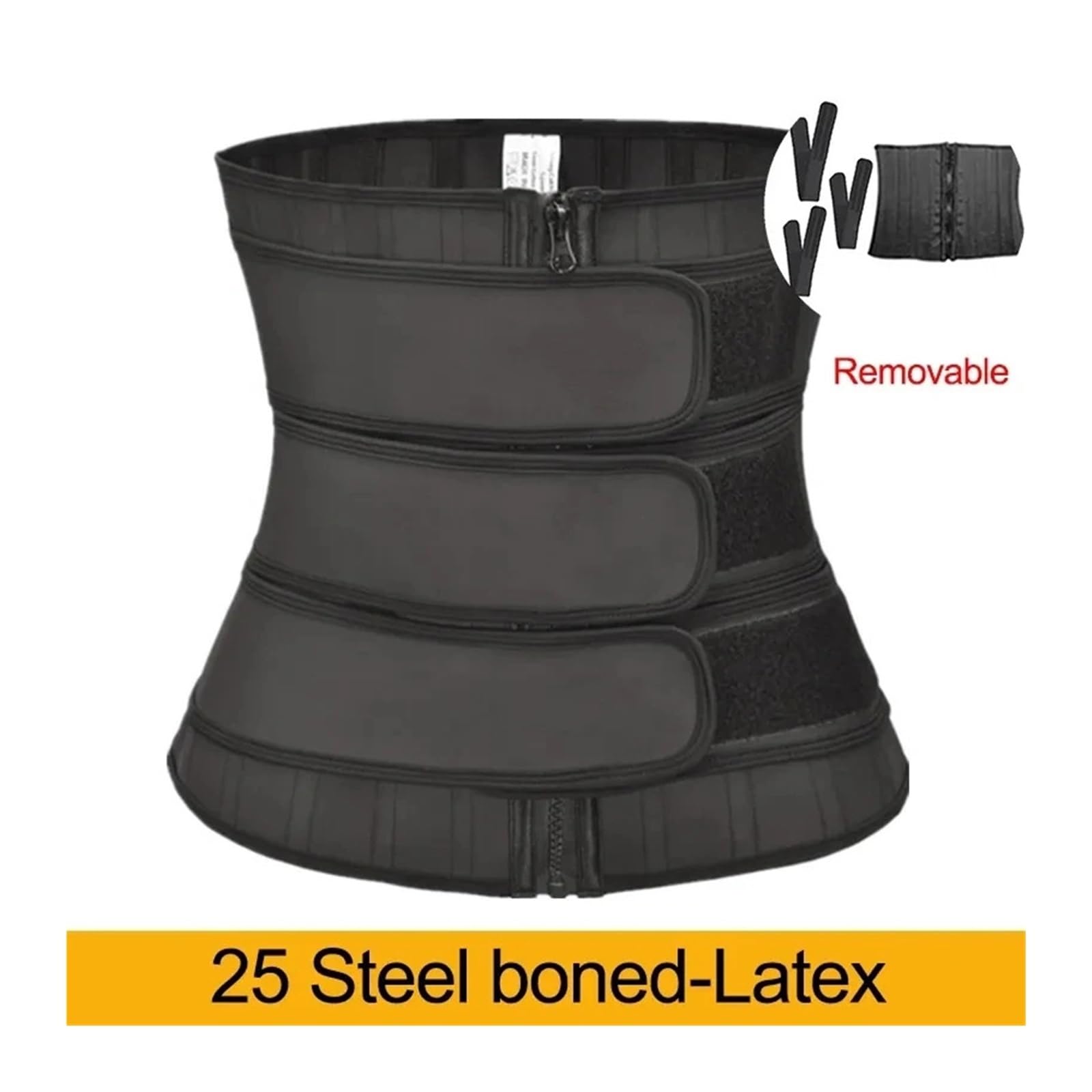 Faja Reductora Hombre Faja Moldeadora de Cintura látex 3 Correas for Mujer, Faja Cuerpo con 25 Huesos Acero extraíbles, cinturón Moldeador Abdomen