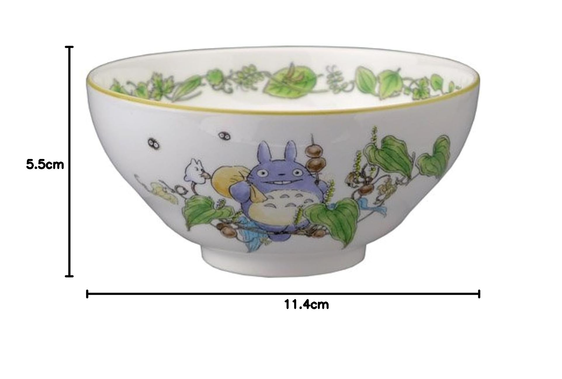 Tigela de arroz japonesa Totoro Sitting on Leaves Noritake X