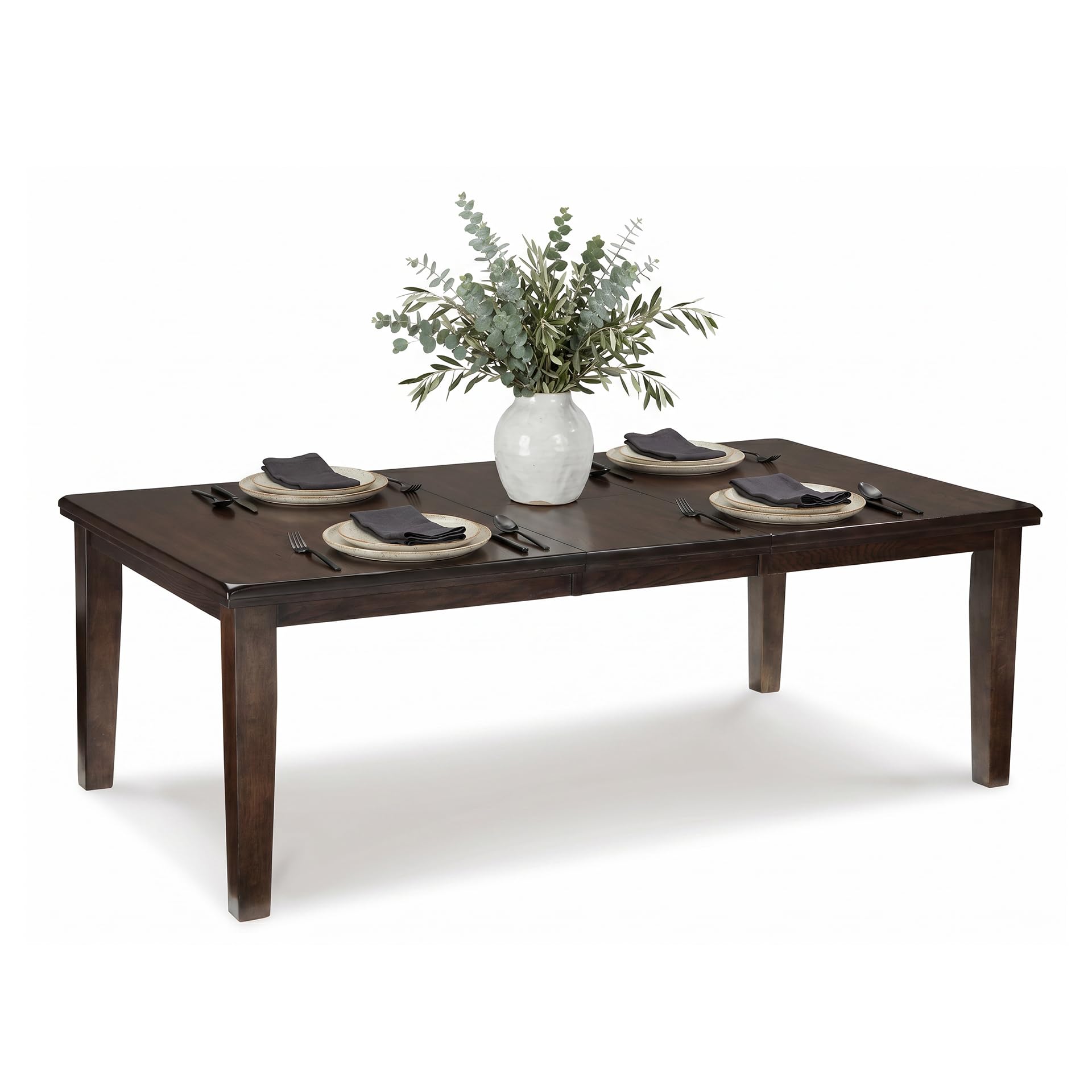 Photo 1 of ***PARTIAL SET*** ***ONLY TABLE TOP*** Signature Design by Ashley Haddigan Traditional Rectangular Dining Extension Table, Seats up to 8, Dark Brown