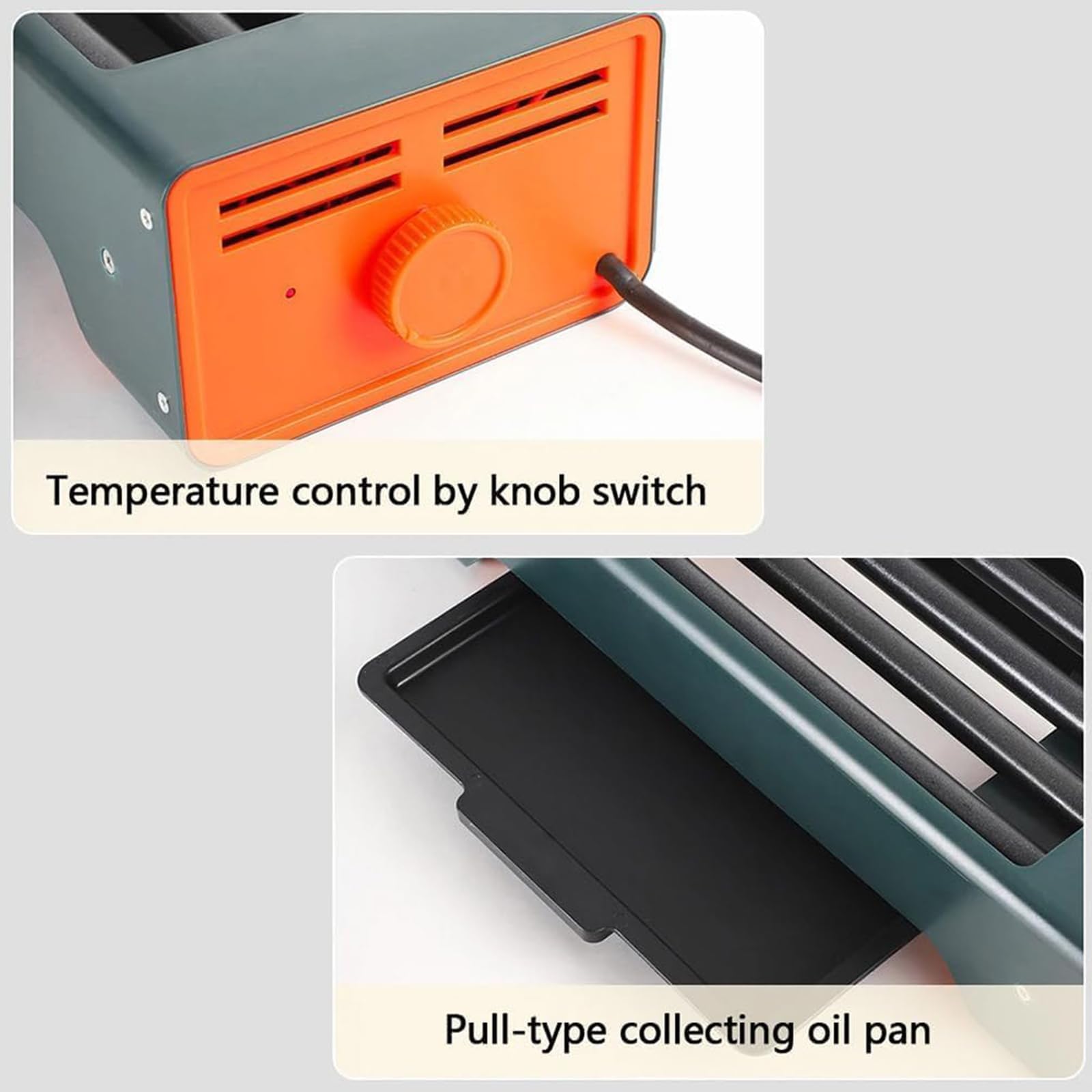 Máquina Eléctrica para Hacer Perritos Calientes con 4/5/6 Rodillos | Temperatura Ajustable De 0-180℃, Calentamiento Uniforme De 360° Y Bandeja De Goteo Extraíble, Para Cocina(6Rolls)