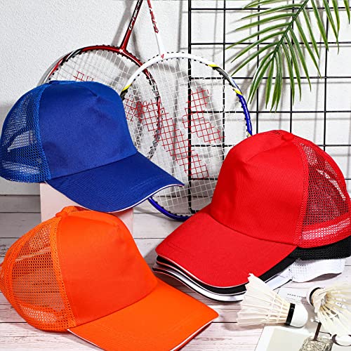 Image of Didaey 50 Pcs Blank Trucker Hats Bulk Unisex Sublimation Hat Baseball Cap Trucker Cap with Adjustable Snapback for Men Women