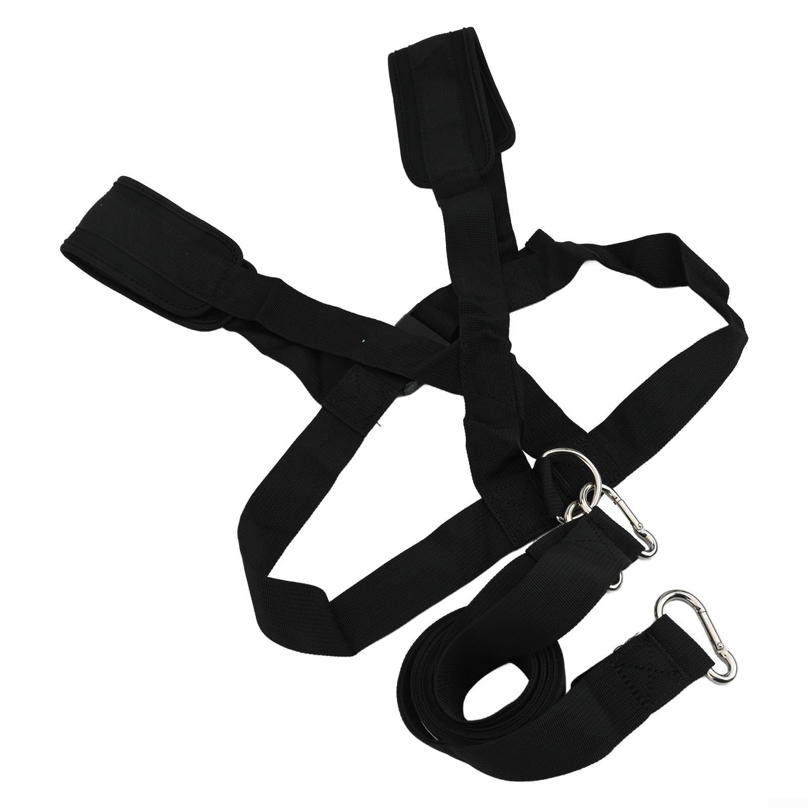 Arnés de trineo para entrenamiento de resistencia, correas de nailon ajustables, hombreras ampliadas, 200 libras