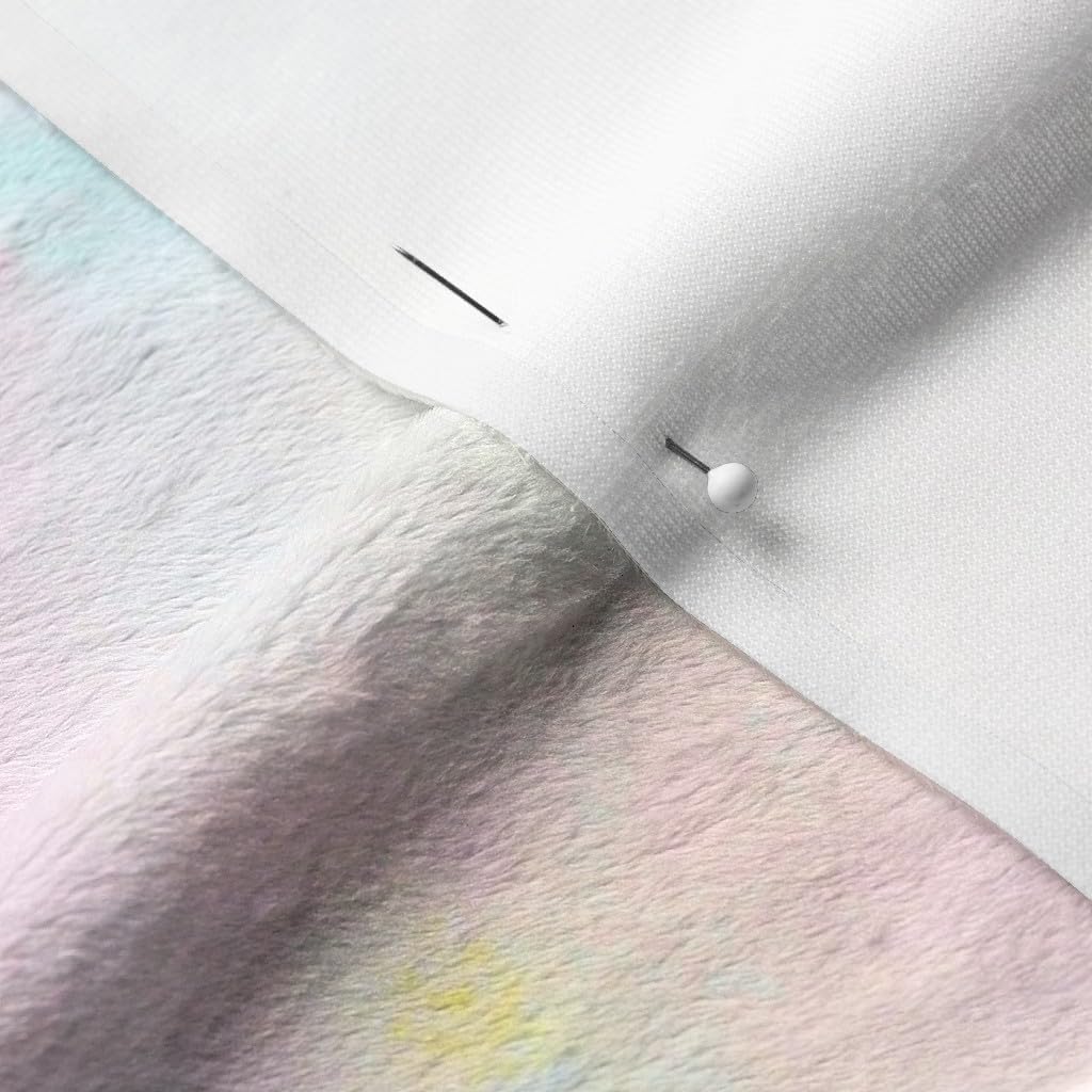 Spoonflower Fabric - Pastel Cloud Tie Dye Rainbow Turquoise Kids Easter Printed on Minky Fabric by The Yard - Sewing Baby Blankets Quilt Backing Plush