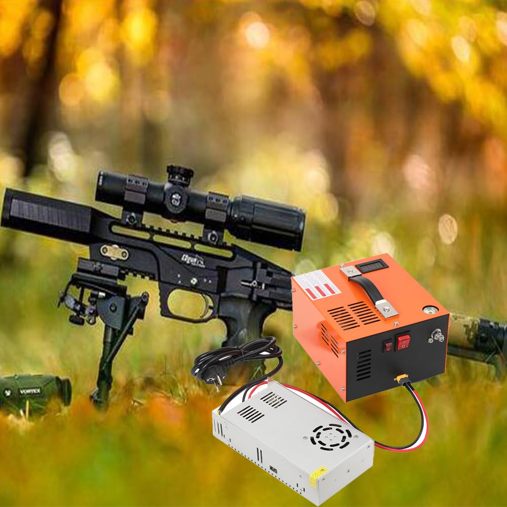 Compresor de aire PCP de alta presión de 300 W, compresor de aire portátil PCP de 30 MPa/300 Bar/4500 PSI, bomba de aire de alta presión, apagado manual, compresor, bomba de aire para botella