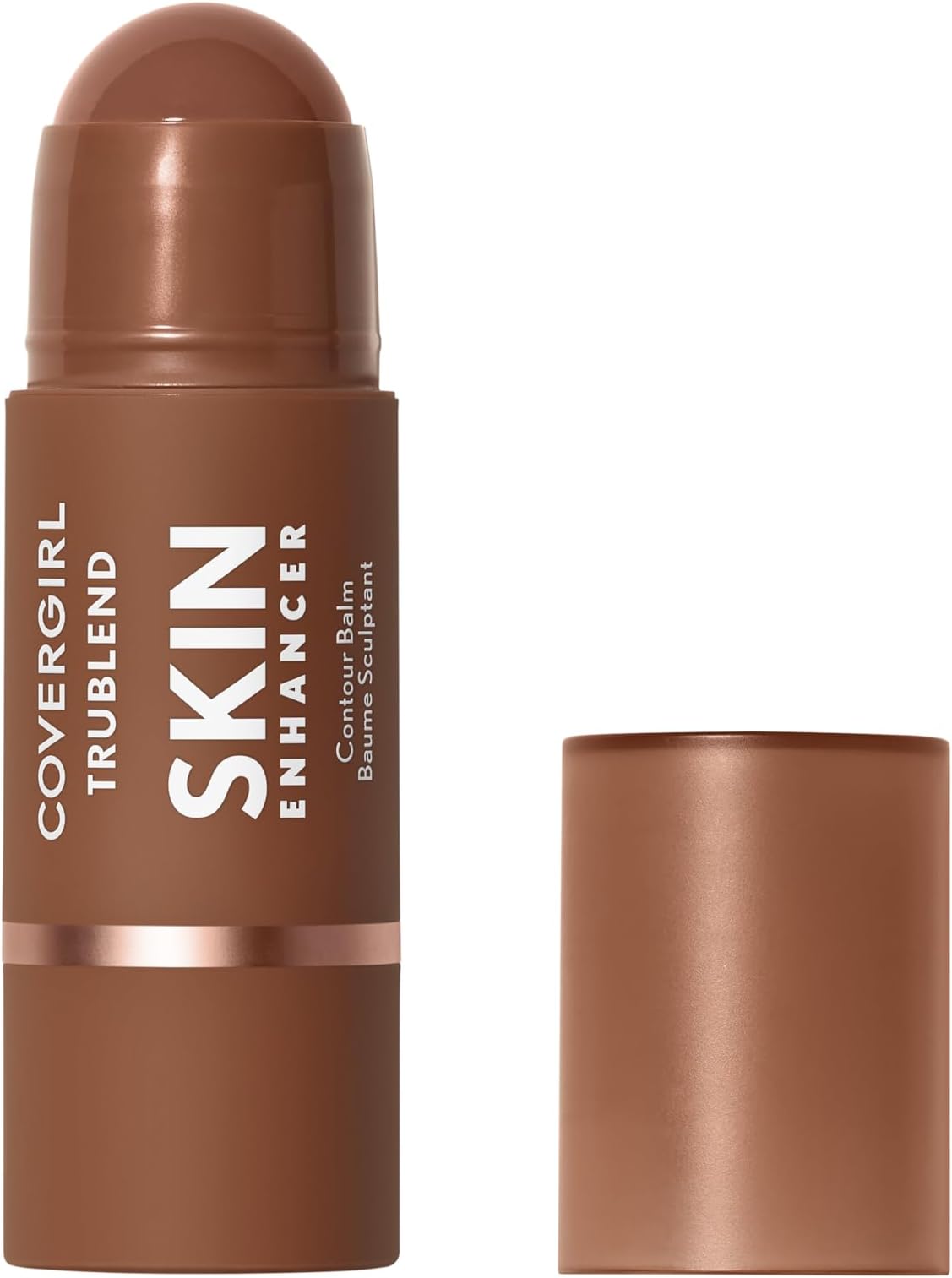 CoverGirl Trublend Skin Enhancer Contour Stick Balm, 130 Snatched, Vegan Formula, Easy to Use, Glides on Effortlessly, Non-Greasy, Doesn't Crease, 0.21oz