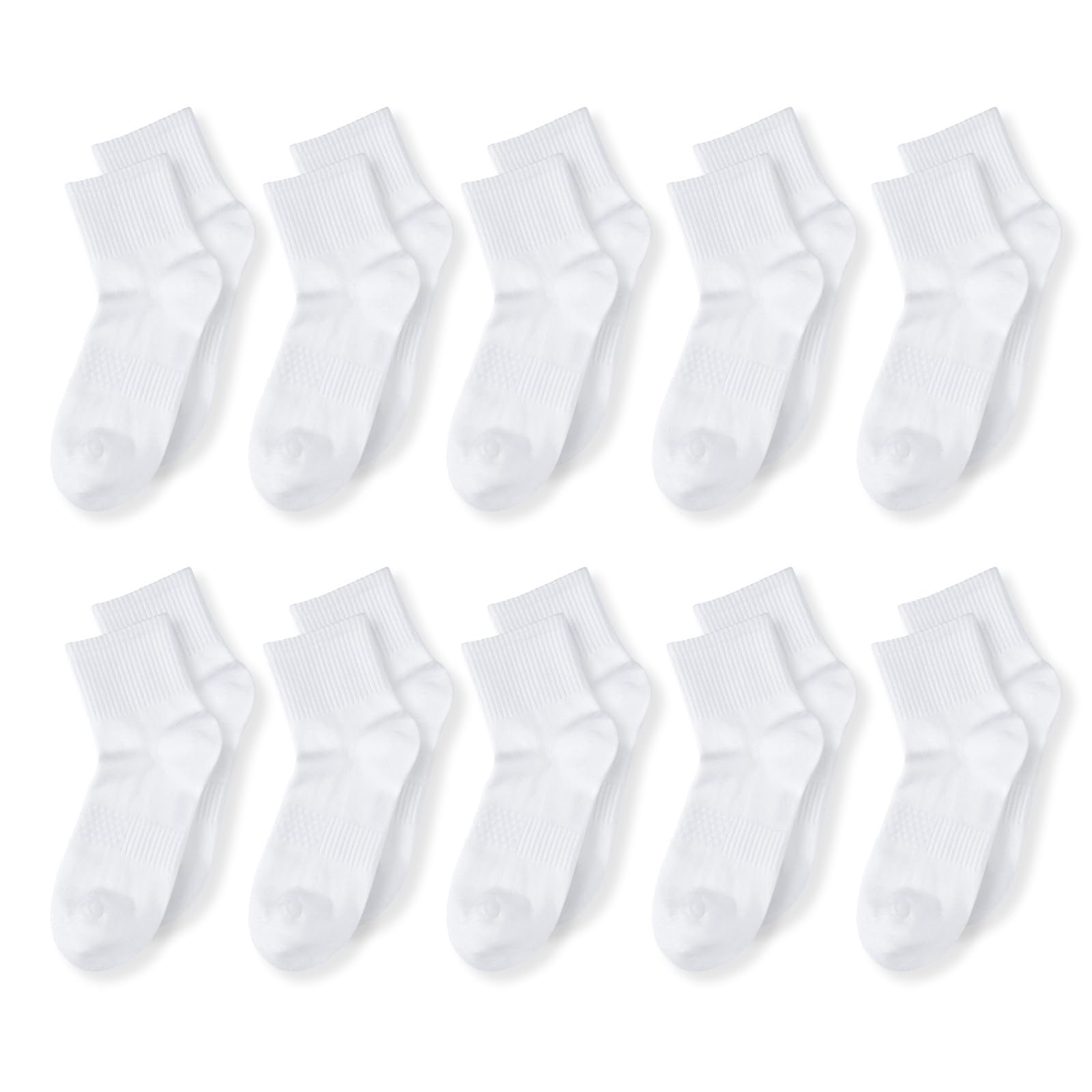 Adwize Women‘s 10 Pairs Athletic Quarter Socks, Cushioned Running Cotton Ankle Socks