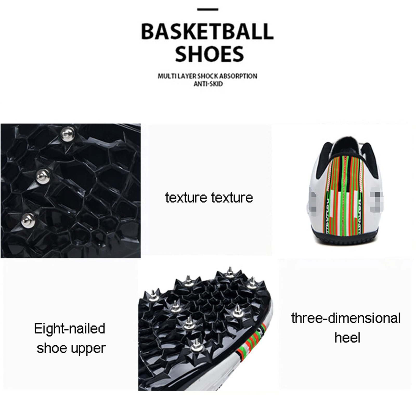Zapatos Deportivos Profesionales Ligeros y Transpirables,Zapatos Profesionales con Clavos para Correr,Zapatos con Clavos para Atletismo,Zapatillas de Deporte con Clavos para Adolescentes