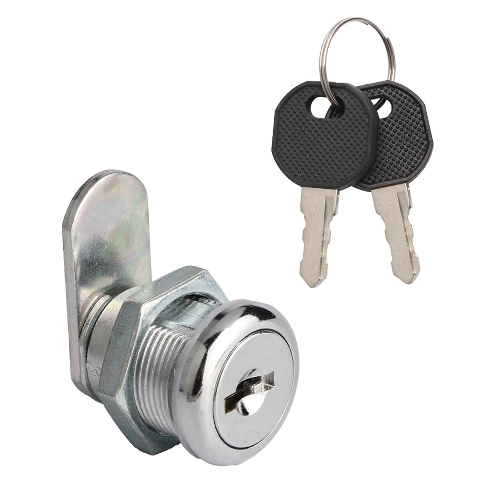 JK1002 Zamki krzywkowe do drzwi szuflady skrzynka pocztowa szafka gablota zamek cylinder płaski stop cynku 1 szt. (JK1002-25)