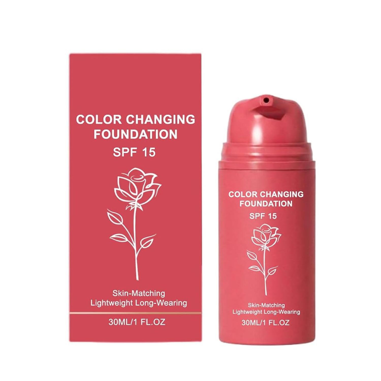 Korean Color Changing Foundation for Mature Skin, Adapting to Your Skin Tone, Concealing Fine Lines and Wrinkles, Spf 15, All Skin Types