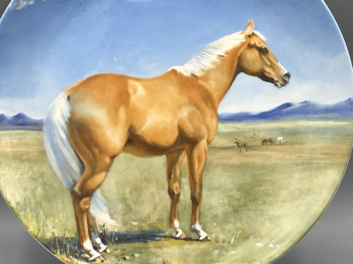 Amazon.co.jp: 限定品 スポード 馬 ⑲ 飾り皿 絵皿 皿 4480 D : ホーム