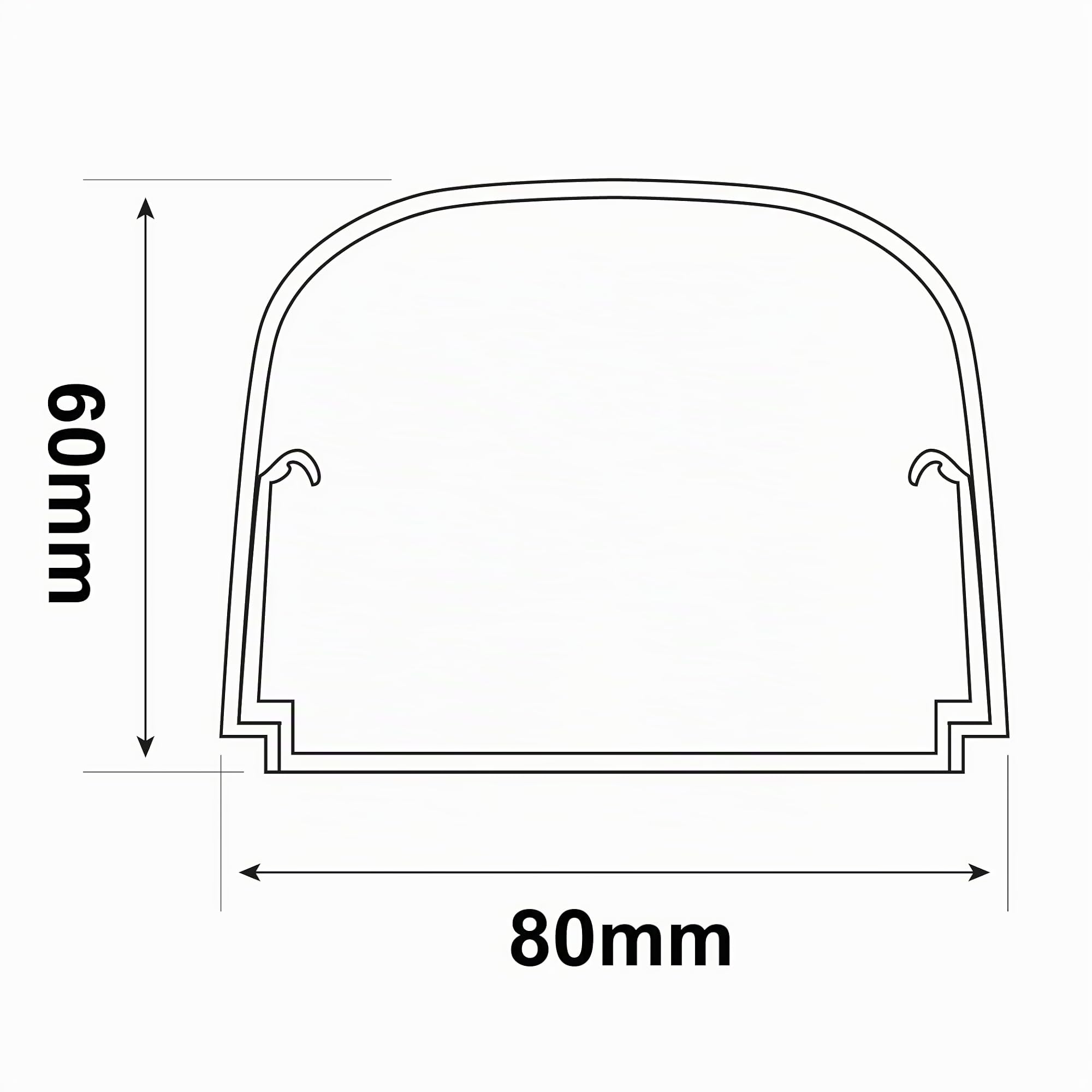Goulotte pour Climatiseur 80x60 mm PVC Antichoc Anti-Uv 2 Pièces 1 m Clipser Mono Dual Split