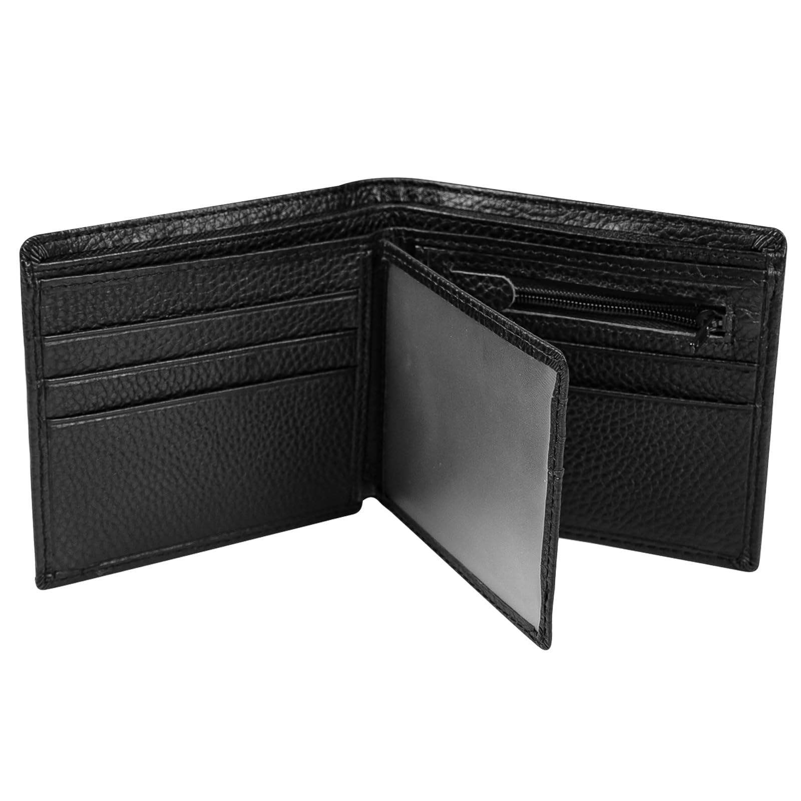 KEVIAN Portafoglio da uomo Muti-Functional RFID Blocking Leather Slim Wallet Portafoglio con 8 titolari di carte di credito, 2 scomparti per banconote, 1 portamonete e 1 finestra ID con confezione