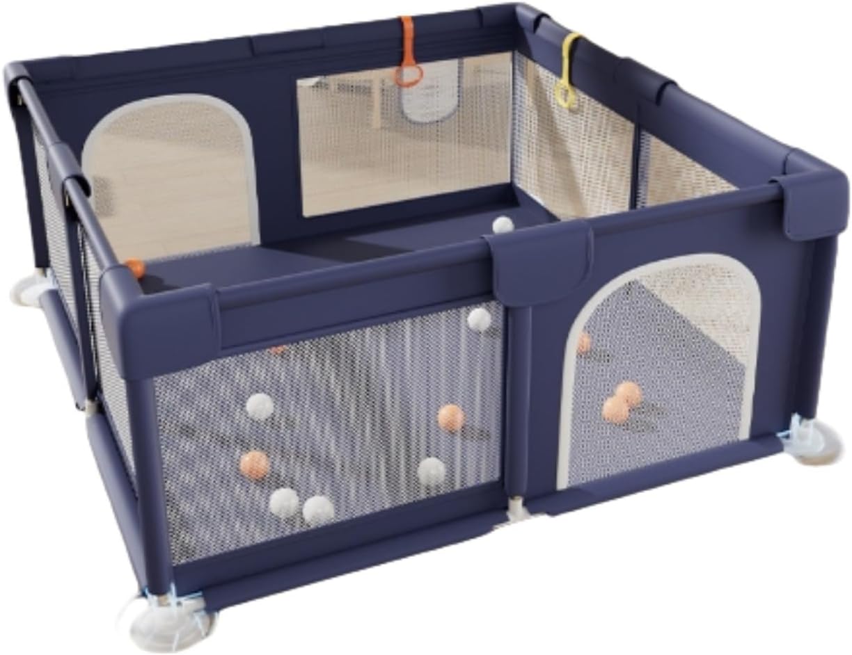 FSJKZX 折りたたみ式ベビーサークル 滑り止め機能 高さ60cm ドアと