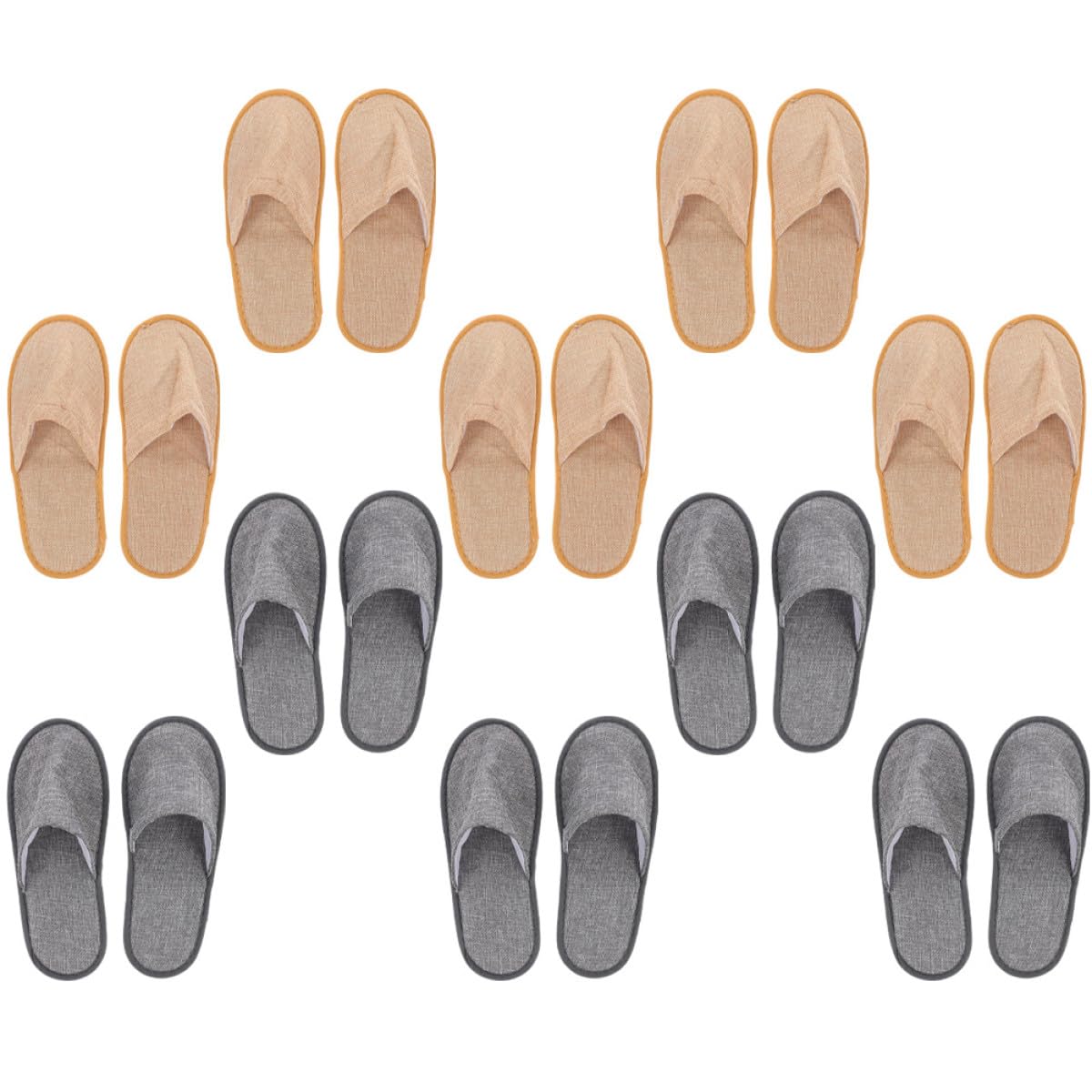 Gatuida 10 Pares de Pantuflas Reutilizables para Hombre y Mujer Suelas Cómodas de Eva y Material de Tela de Rizo, Ideales para Ver Casas y Salones de Uñas