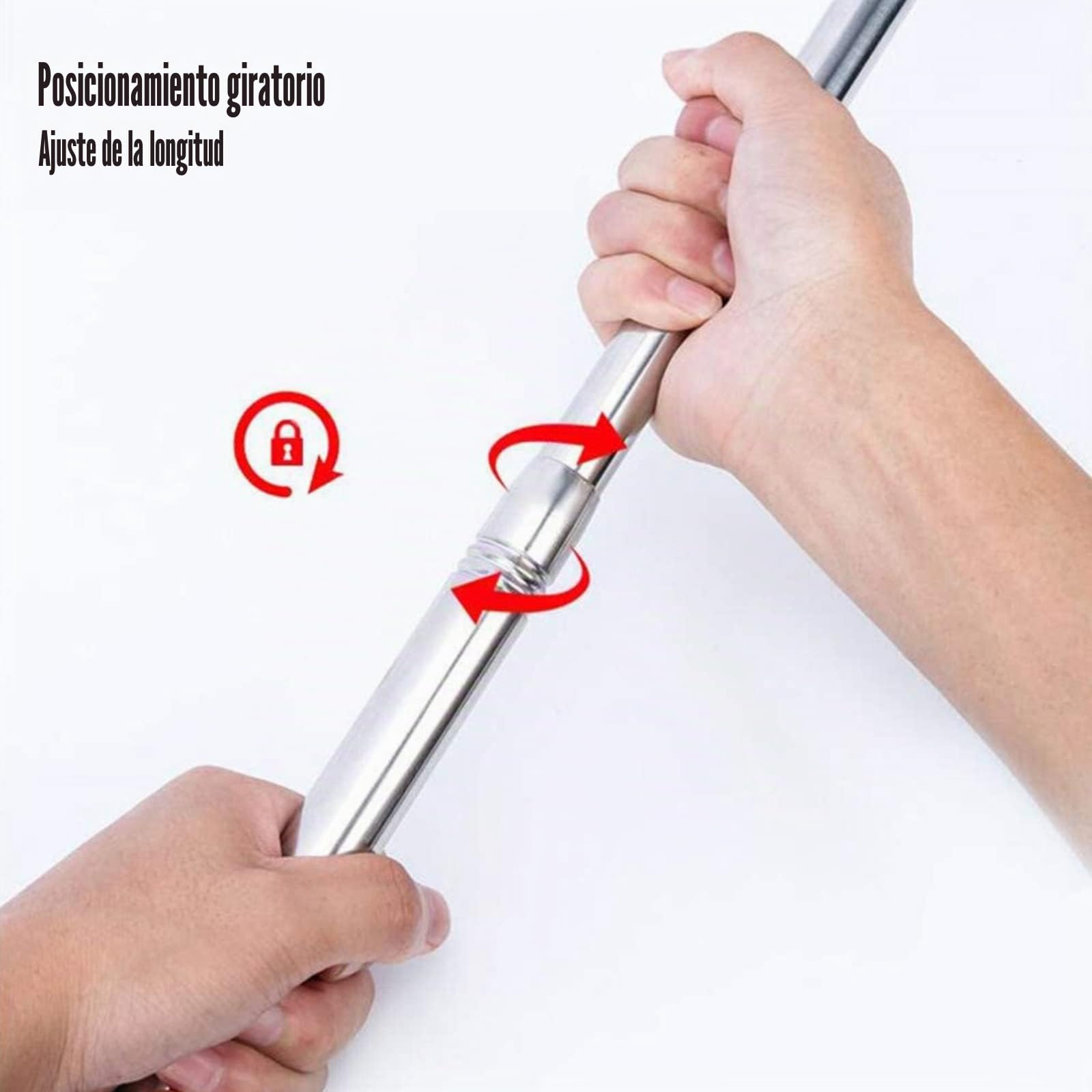 Red de Pesca de Aluminio Triangular Plegable -1,9 m Mango Largo telescópico Extensible -Red a Prueba de Enredos,Herramientas limpias para niños,del Acuario,estanques Objetos flotantes,pájaros