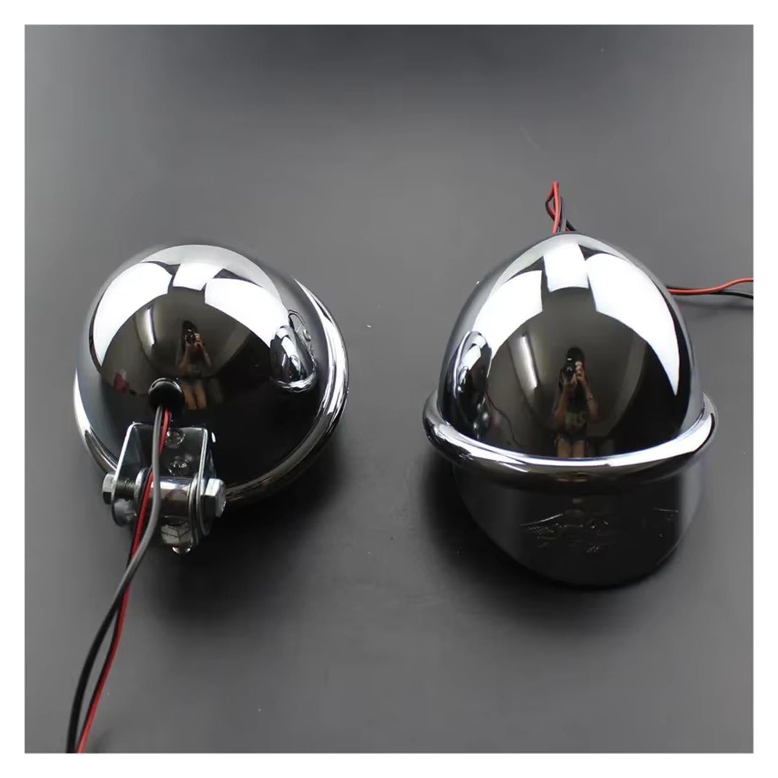 Fari LED Anteriori Fendinebbia Cromati 12V per Moto - Coppia Faretti