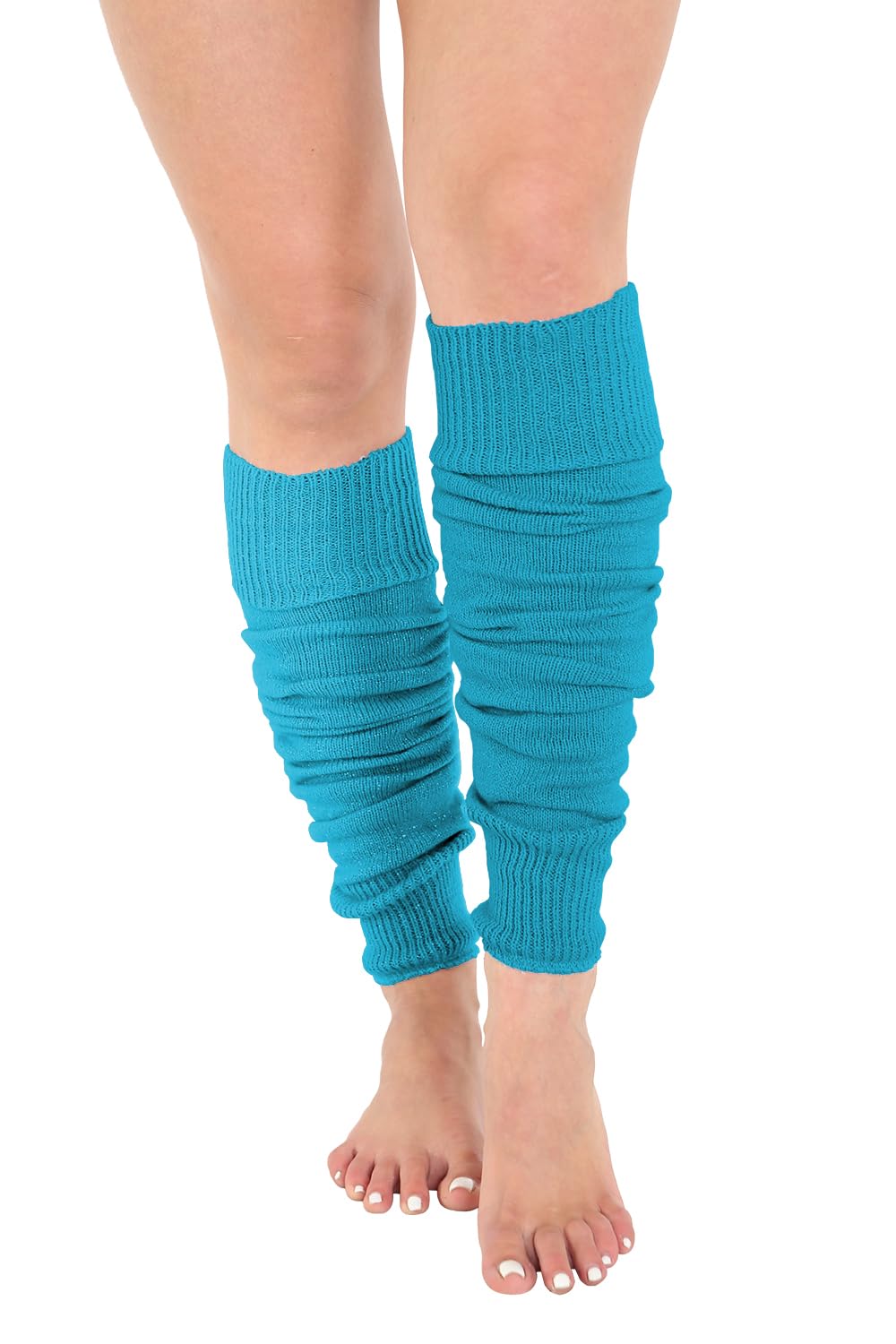 Crazy Chick Women's Turquoise Crazy Chick® Deluxe Luxurious 80'S Plain Ribbed Leg Warmers Legwarmers 12 Color Tu Tu (Turquoise)