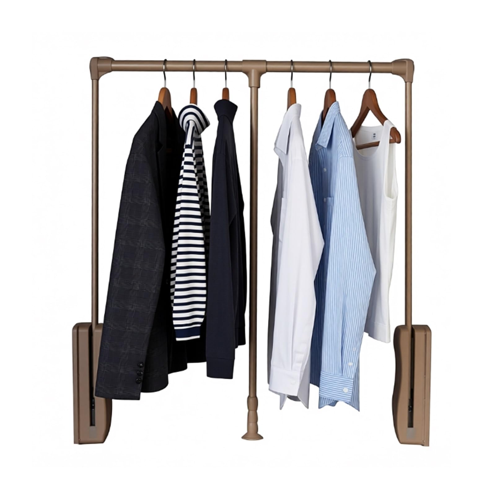 AYCDL Adjustable Pull Down Closet Rod,Lift Pull Down Wardrobe Rail,Aluminum Alloy Extendable Cloth Hanr,20KG Load-bearing,for Cabinet/wardrobe,Color1-930-1250mm