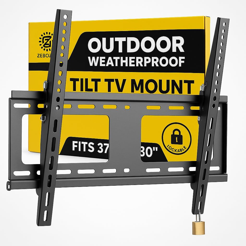 ZeboZap ZZTVT8064 Outdoor TVmount Weatherproof Holds Upto 80 Inch TV on Vinyl Si