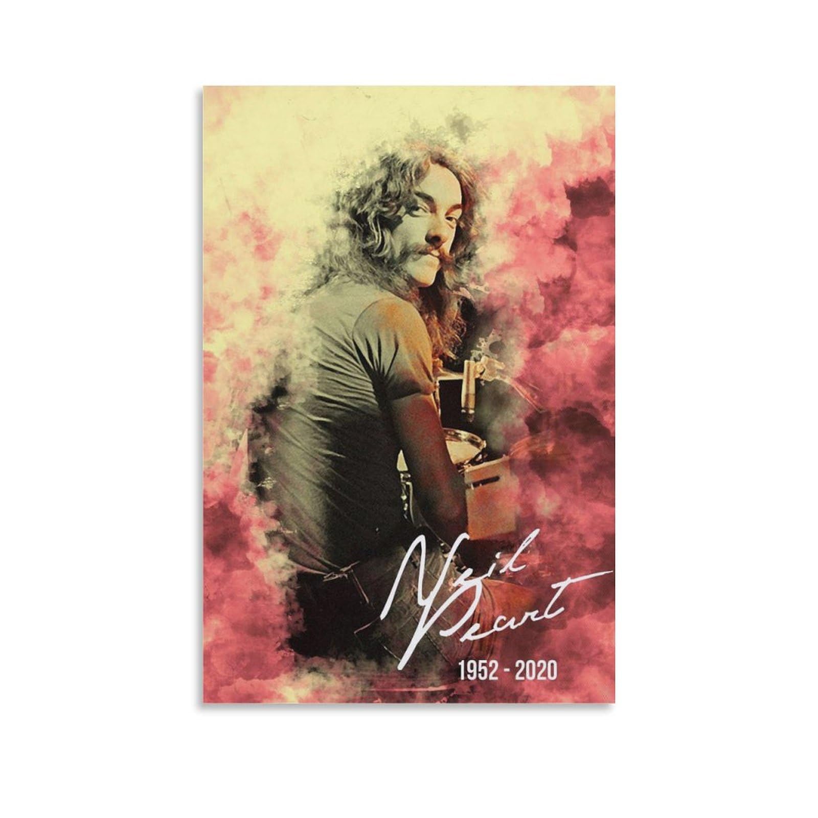 FCOIN Neil Peart Canvas Poster Wall Art Poster Scroll Canvas Painting Picture Living Room Decor Home 12x18inch(30x45cm)