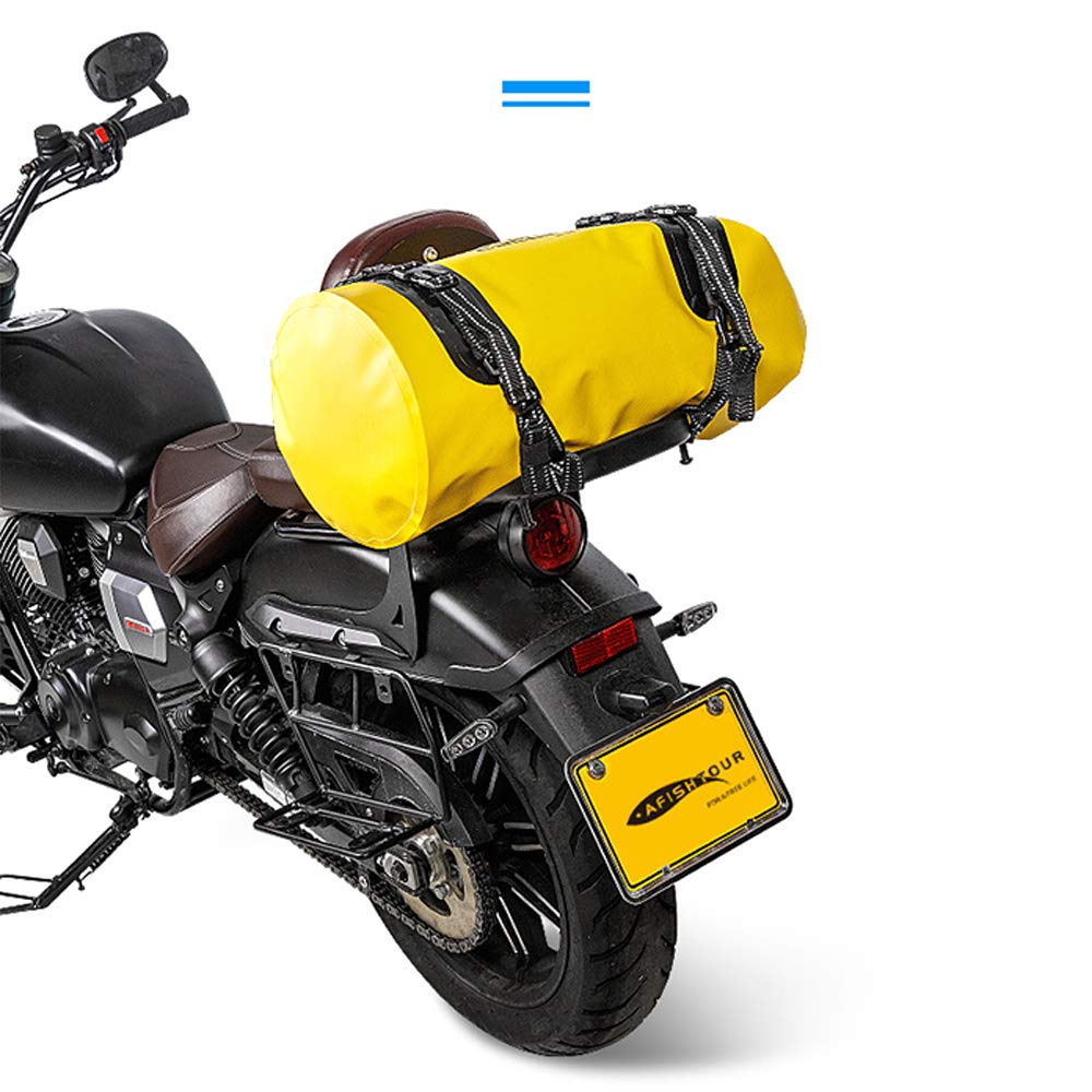Motocyklowa wodoszczelna torba 25 l, wielofunkcyjna torba rycerska na tylne siedzenie, torba podróżna, czarna
