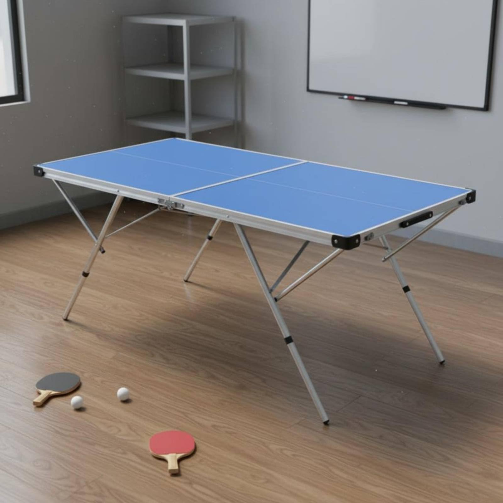 predolo Tavolo da Pong Pieghevole Attrezzatura Sportiva Pieghevole Tennis Ricreativo Portatile Piano di Gioco Uniforme Telaio in Lega Alluminio