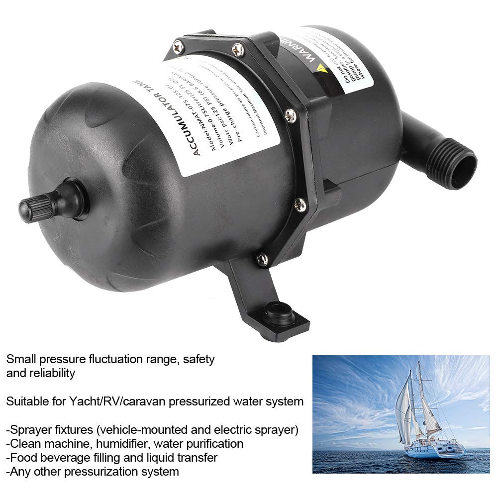 Serbatoio dell'acqua pressurizzato Serbatoio a pressione Controllo flusso pompa acqua 0,75 L 125PSI impermeabile per imbarcazioni marine