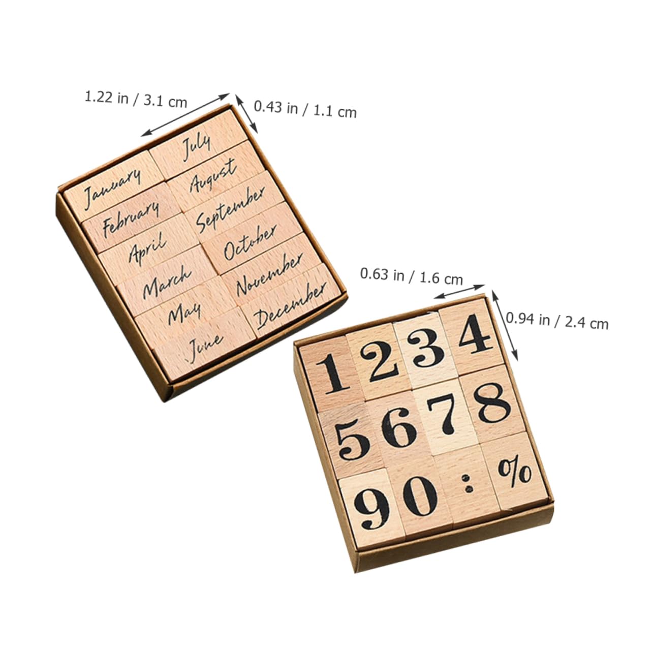 jojofuny 5 Sätze Tragbare Holzstempel Zeitschrift Stempel Für Tagebuch Datum Pads Monate Weihnachtsstempel Weihnachtsbriefmarken Stempel Für Büro Filigrane Briefmarken Hölzern Stück * 5