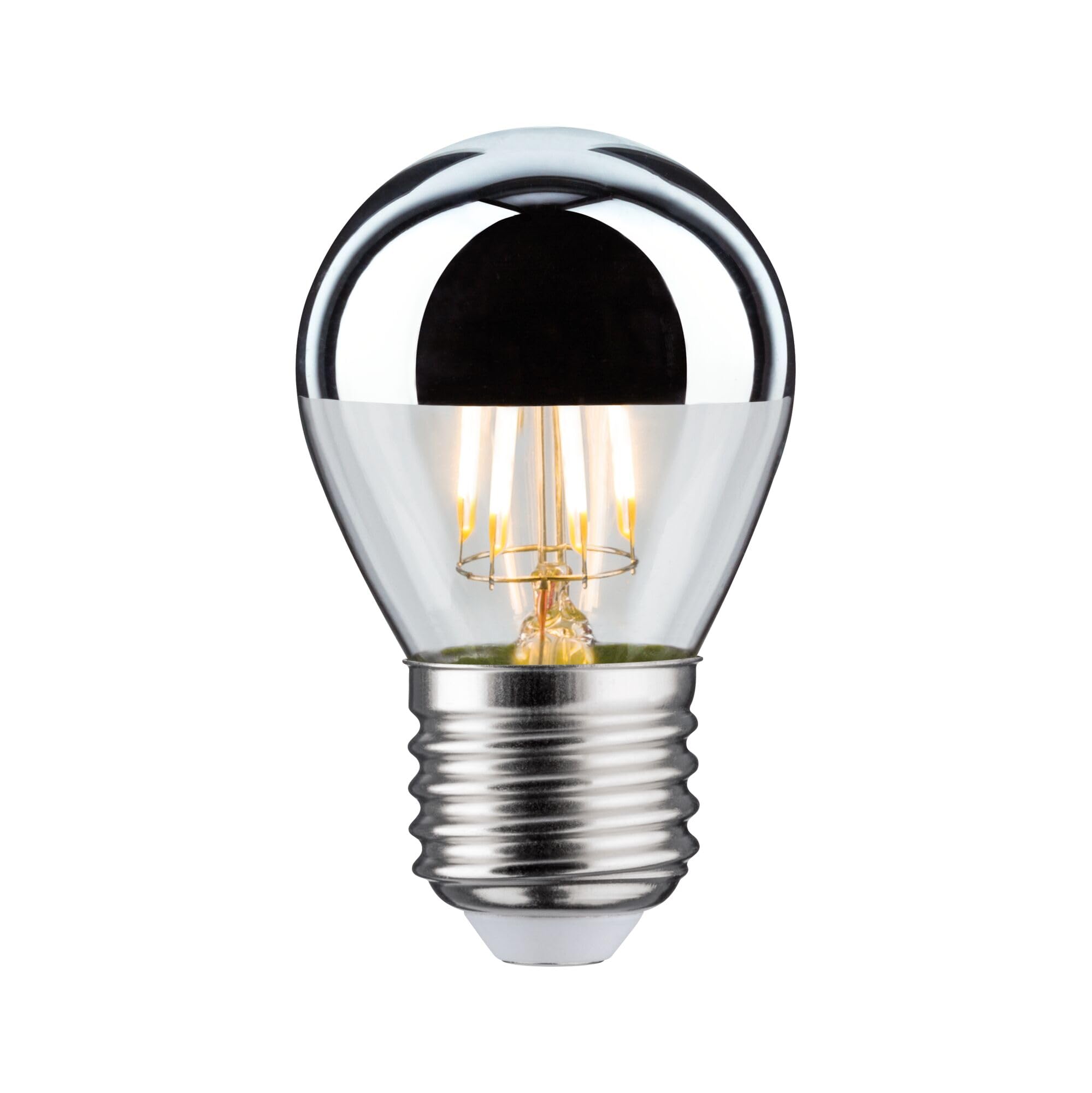 Paulmann Silver Half Mirror Led Bulb E27 Drop 827 4.8 W 360 Lm