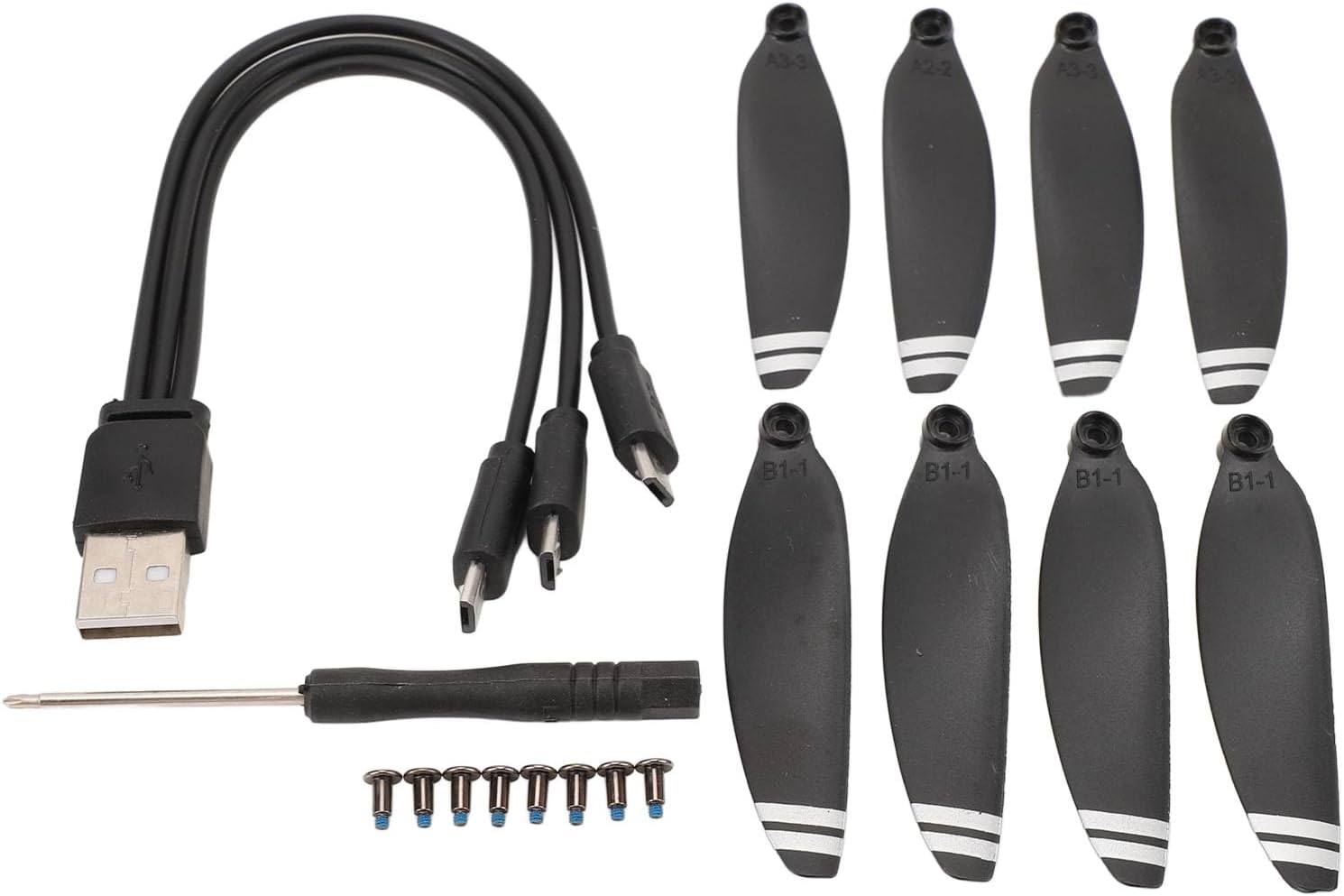 SENECESLI Low Noise Replacement Propellers for E88 E58 RC Quadcopter Drone – Lightweight Blades Boosting Performance – 8 X 2.5 Inch Propellers for Drone Enthusiasts