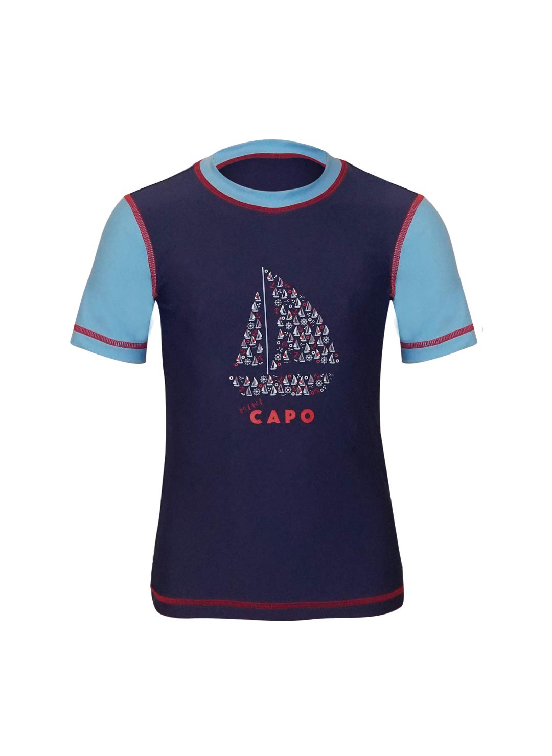 Caha Capo Boys' Kai Rash Guard, Fresh Air - Navy