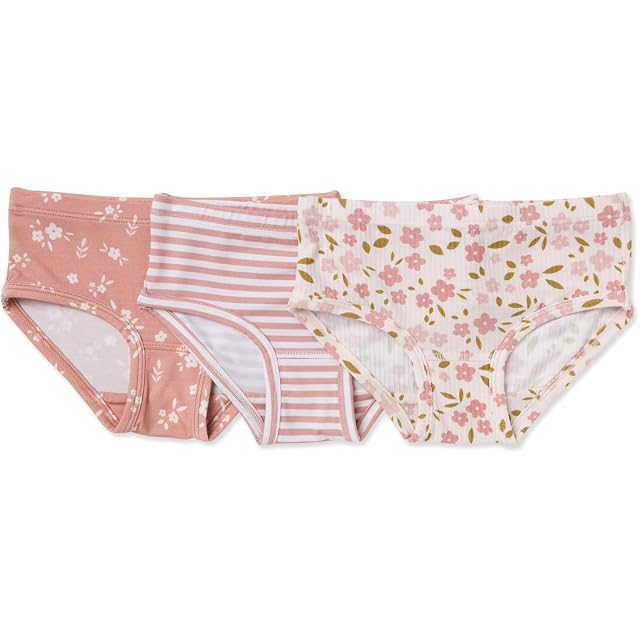 AVA OLIVER Toddler Girls Ultra-Soft Underwear Viscose from Bamboo Tag-Free Briefs 3 Pack