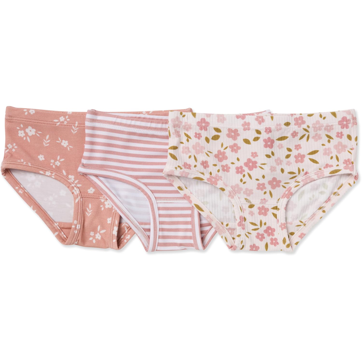 AVA OLIVER Toddler Girls Ultra-Soft Underwear Viscose from Bamboo Tag-Free Briefs 3 Pack