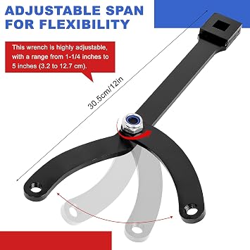 Variable Pin Spanner Wrench Set, 15 Pcs Adjustable Wrench Kit