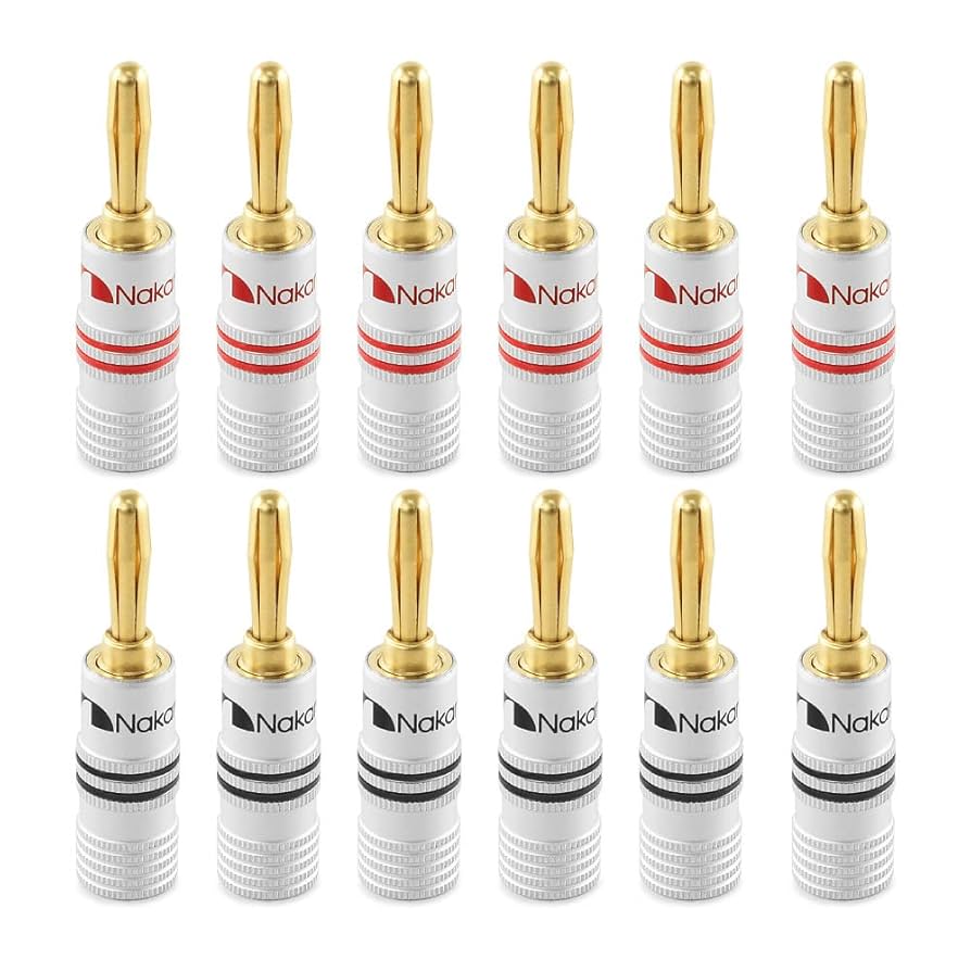 Amazon | Nakamichi バナナプラグ banana plugs 24K金メッキ