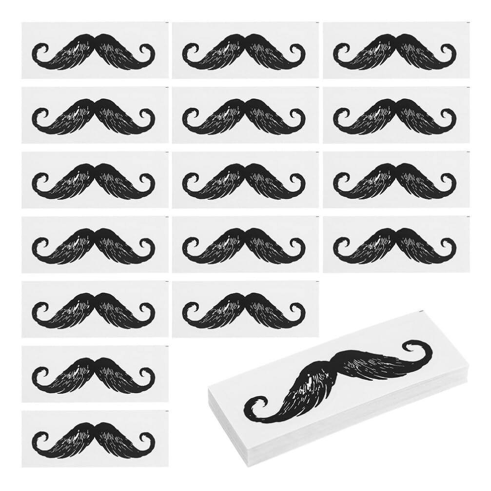 minkissy Nasenwachs-Set, 100 Stück, Nasenhaarentfernung, Wachsen, Schnurrbart, Bartschutz, künstliche Wachsen, Schnurrbart, Schutzaufkleber für Männer, Stil A