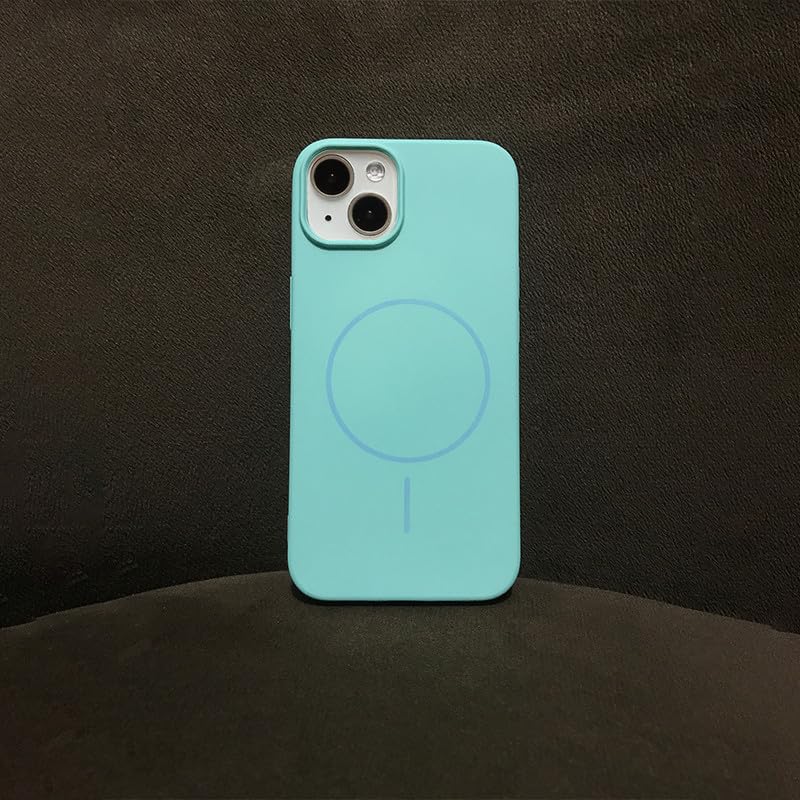 Image of ZR011 for iPhone 15 Back Case Cover | Matte Slim Fit | Camera Protection | Shockproof Silicone Case - Green
