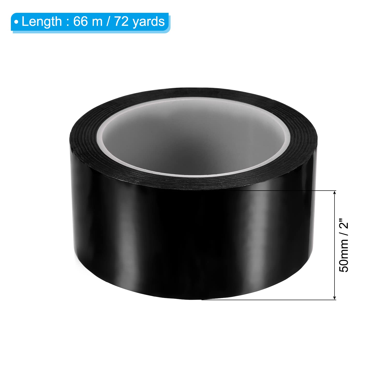 PATIKIL Whiteboard Tape 2" 50mmX66m, Thin Dry Erase Tape for Graphic Chart Marking DIY Art, Black - Image 2