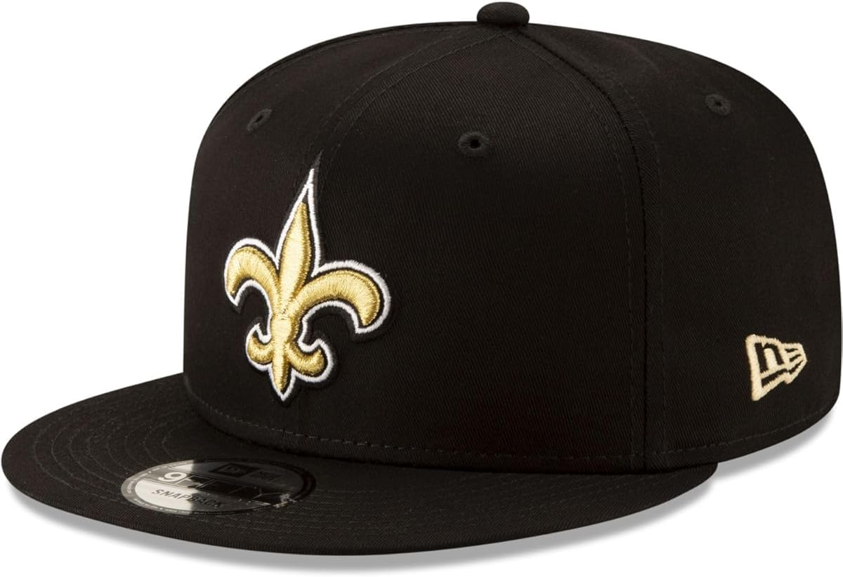 New Era NFL 9FIFTY Team Color Adjustable Snapback Hat Cap - One Size, New Orleans Saints - Black, One Size — image 1